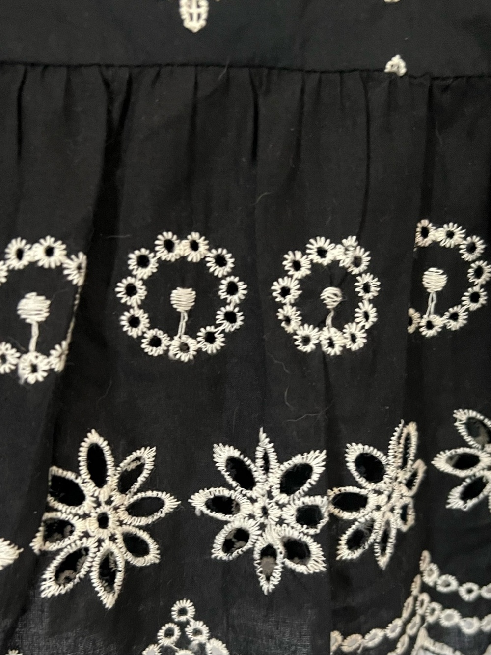 Monograph by Anthropologie Boho Embroidered Lace Flutter Sleeve Top Romantic - Picture 9 of 12